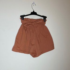 Salmon Fabric Shorts